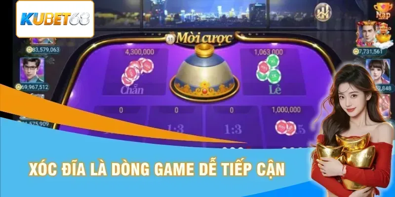 Xóc đĩa Kubet là dòng game dễ làm quen