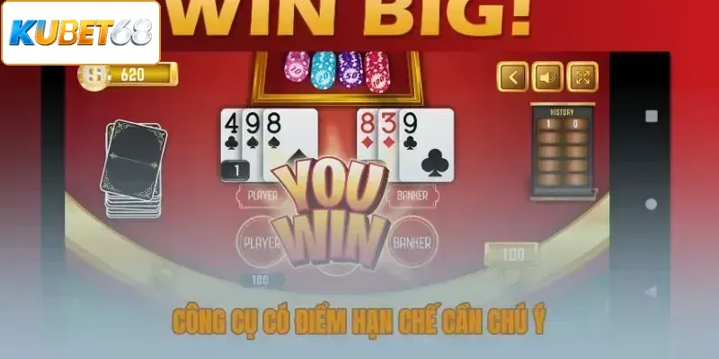 Công cụ có hạn chế quan trọng cần chú ý