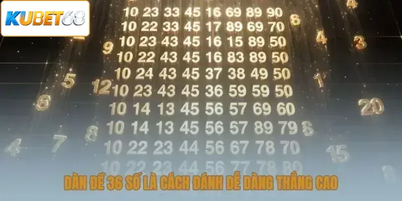 Dàn đề 36 số là cách đánh dễ dàng thắng cao